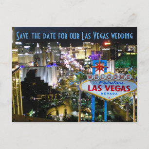 Postal De Anuncios La boda de Las Vegas Save the Date NV