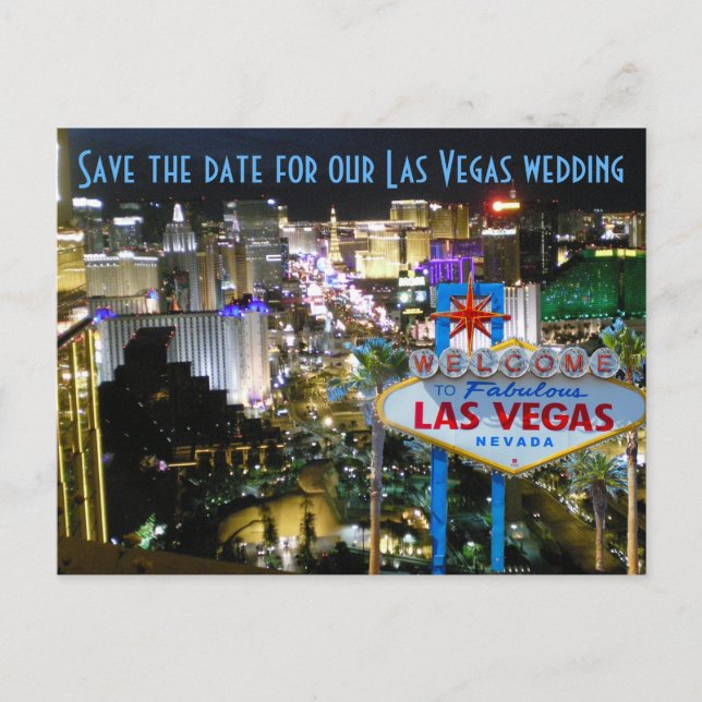 Postal De Anuncios La boda de Las Vegas Save the Date NV (Anverso)