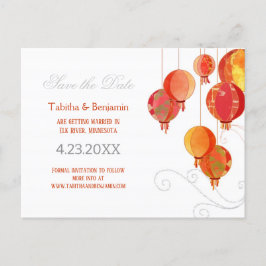 Postal De Anuncios La boda de los faroles rojos chinos modernos salva