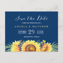 Postal De Anuncios La boda de los girasoles azules de la marina salva