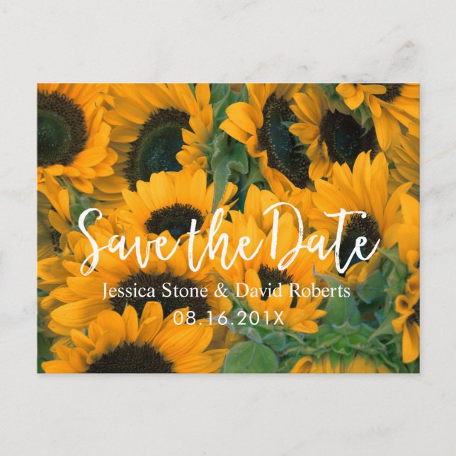 Postal De Anuncios La boda de los girasoles salva la fecha (Anverso)