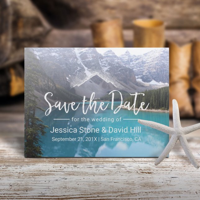 Postal De Anuncios La boda de Mountain Lake Save the Date (Subido por el creador)