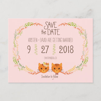 Postal De Anuncios La boda de Rubor de los locos gatos forestales sal