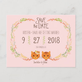 Postal De Anuncios La boda de Rubor de los locos gatos forestales sal