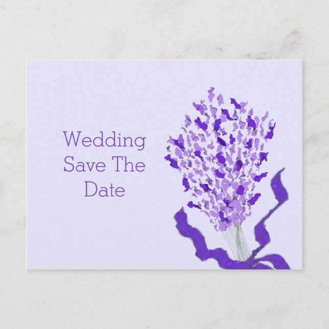 Postal De Anuncios La boda de Rubor Lavender salva la fecha (Anverso)