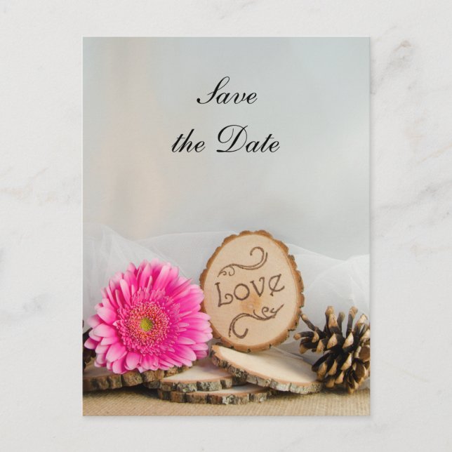 Postal De Anuncios La boda rústica de Daisy Woodland salva la fecha (Anverso)