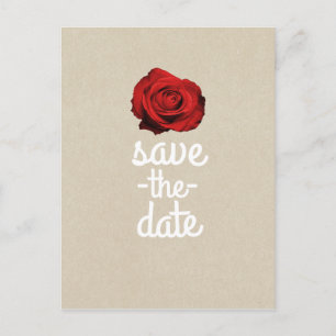 Postal De Anuncios La boda rústica de Red Rose Kraft para salvar la f