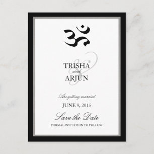 Postal De Anuncios La clásica boda india Om Mantra Save the Date