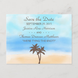 Postal De Anuncios La Colección de Boda en la Playa de Acuarela