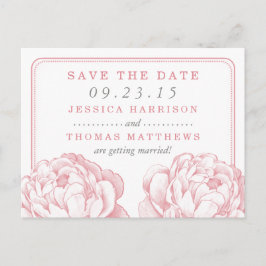 Postal De Anuncios La colección de boda floral de peonía bonita