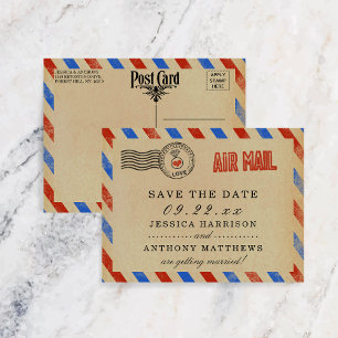 Postal De Anuncios La colección de Bodas de Airmail de época