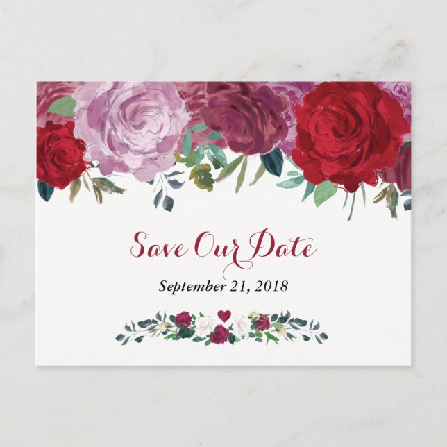 Postal De Anuncios La Colección de Bodas Florales Románticas (Anverso)