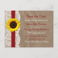 La Colección de Bodas Girasol Rústico - Rojo