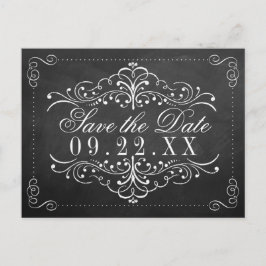 Postal De Anuncios La colección de Bodas Ornate Chalkboard