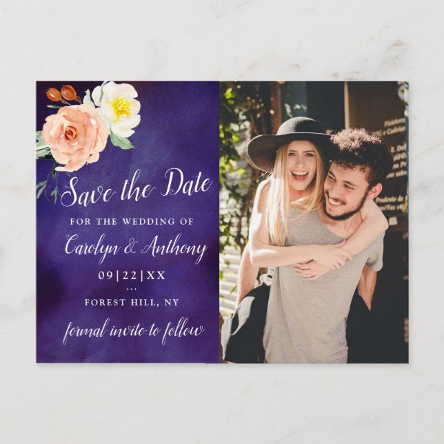Postal De Anuncios La colección de Bodas Romance In Bloom (Anverso)