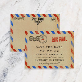 Postal De Anuncios La Colección de Bodas Vintage Airmail