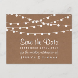Postal De Anuncios La Colección de Luces de Cuerda de Rustic Kraft pa