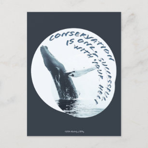 Postal De Anuncios La conservación solo tiene éxito con tu ayuda