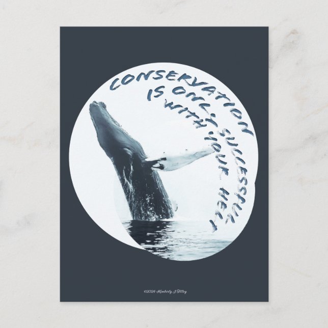 Postal De Anuncios La conservación solo tiene éxito con tu ayuda (Anverso)