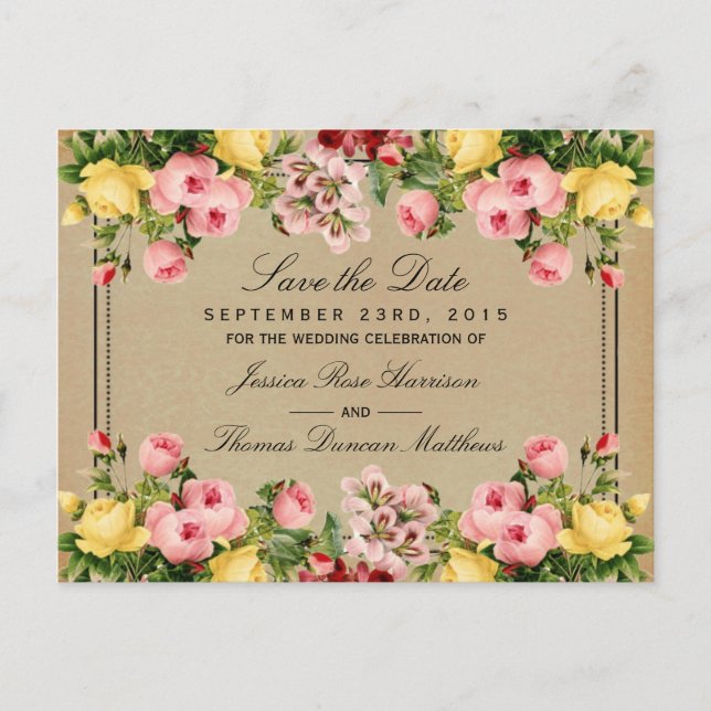 Postal De Anuncios La elegante colección de Bodas florales de época (Anverso)