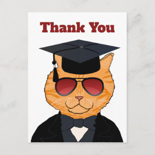 Postal De Anuncios La graduación fresca divertida del dibujo animado