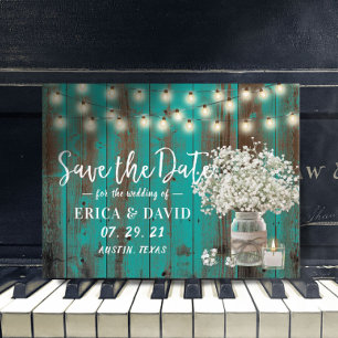 Postal De Anuncios La madera Verde azulada de la hierba del bebé rúst