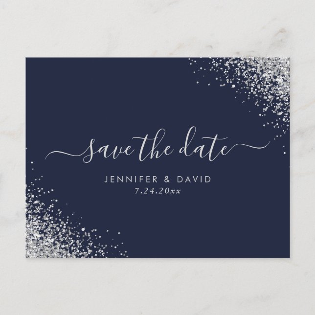 Postal De Anuncios La Marina Purpurina de Plata Boda Azul Salva La Fe (Anverso)