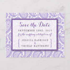 Postal De Anuncios La moderna colección de Bodas Paisley - Púrpura