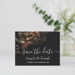 Postal De Anuncios la naranja de moda Floral Save the Date Ann