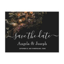 la naranja de moda Floral Save the Date Ann