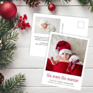 Postal De Anuncios La Navidad es más divertida con Foto de Cumpleaños