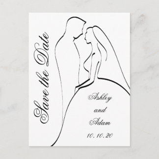 Postal De Anuncios La novia negra y la silueta groom salvan la fecha