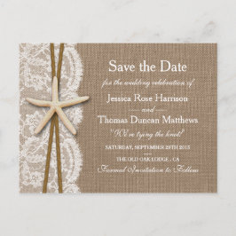 Postal De Anuncios La Rustica Colección Starfish Salvar La Fecha