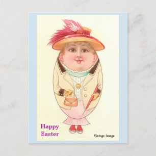Postal De Anuncios La señora del huevo de Pascua del vintage es tan
