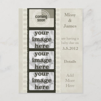 Postal De Anuncios La tira de película vintage se acerca pronto a pos