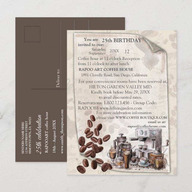 Postal De Anuncios La tradición sueca del café de la mañana Fika (Anverso / Reverso)