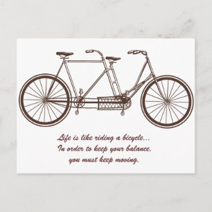 Postal De Anuncios "La vida es como andar en bicicleta..."