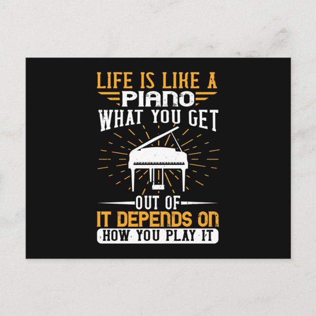Postal De Anuncios La Vida Es Como Un Piano (Anverso)