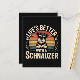 Postal De Anuncios La vida es mejor con un Schnauzer