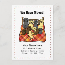 Postal De Anuncios Labrador Perros Personalizado Nueva dirección
