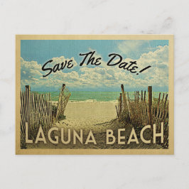 Postal De Anuncios Laguna Beach Vintage Salve La Fecha