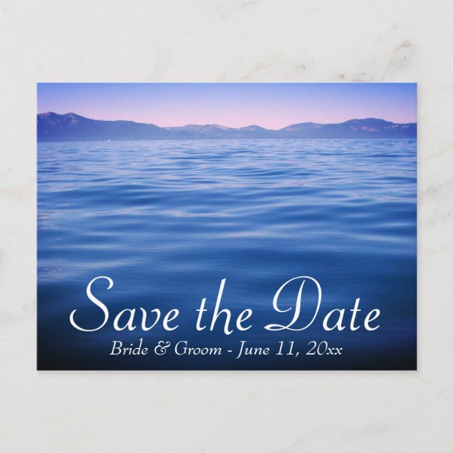 Postal De Anuncios Lake Tahoe Save the Date (Anverso)