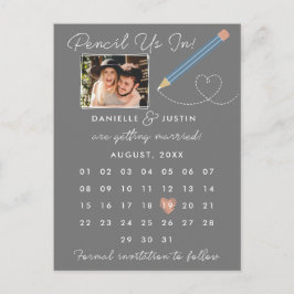 Postal De Anuncios "Lápices en" Calendario moderno Guardar la fecha