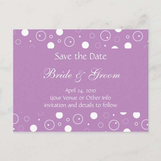 Postal De Anuncios Las burbujas personalizadas salvan la fecha (Anverso)