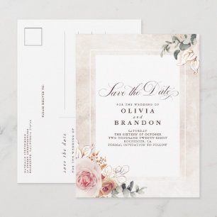 Postal De Anuncios Las Flores Jardín Salven La Fecha