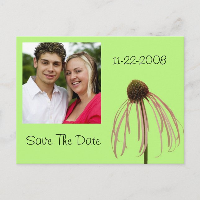 Postal De Anuncios ¡Las flores salvan la fecha! (Anverso)