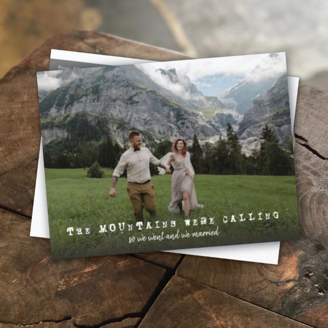 Postal De Anuncios Las Montañas Llamaban Boda De Fotografías (Subido por el creador)