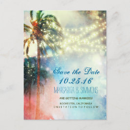 Postal De Anuncios las palmeras de cuerda de la playa salvan la fecha