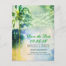 Postal De Anuncios las palmeras de cuerda de la playa salvan la fecha