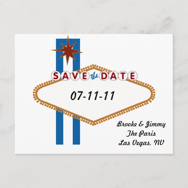 Postal De Anuncios Las Vegas salva la fecha (Anverso)
